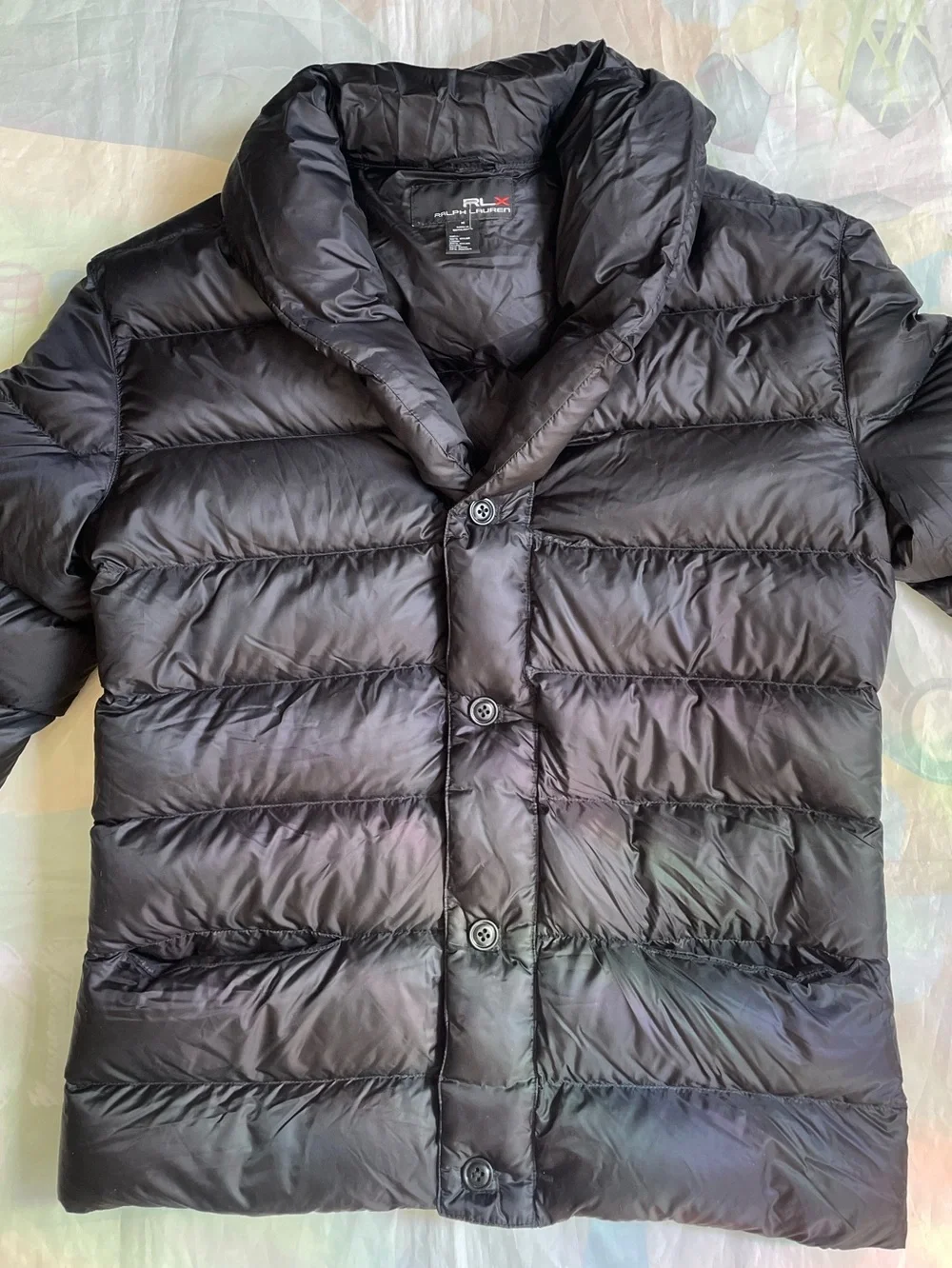RLX Ralph Lauren Black Quilted Down Puffer Jacket Size M